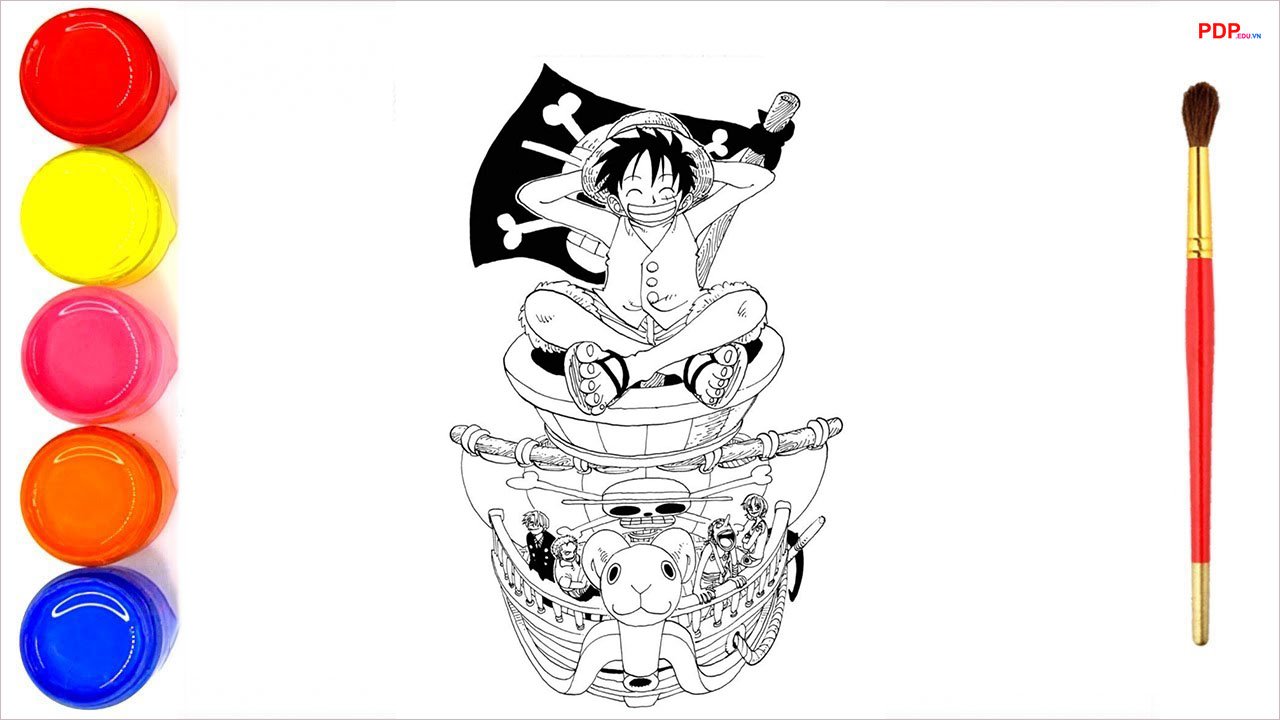 tranh to mau one piece dep nhat