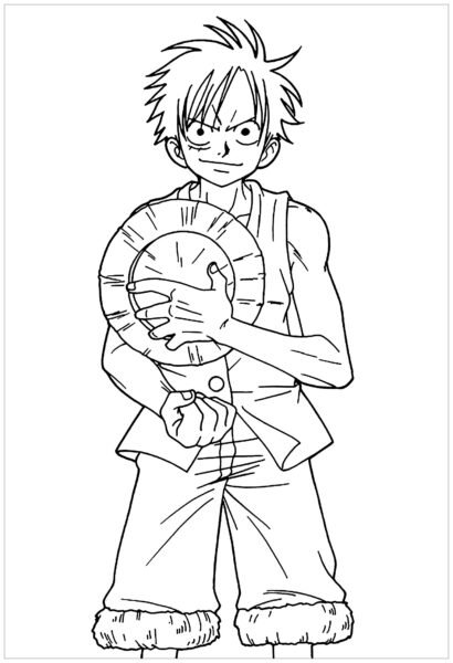 Tranh tô màu One Piece Luffy