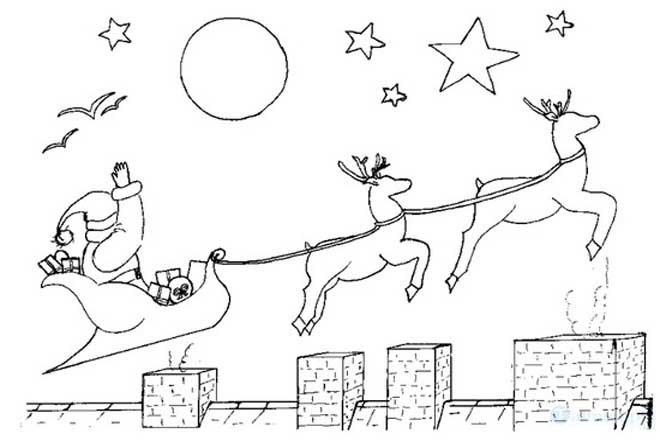 Tranh tô màu ông già Noel đẹp nhất cho bé tập tô (32)