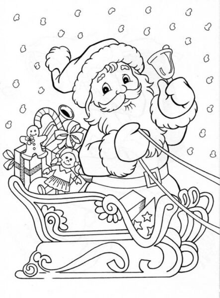Tranh tô màu ông già Noel đẹp nhất cho bé tập tô (36)
