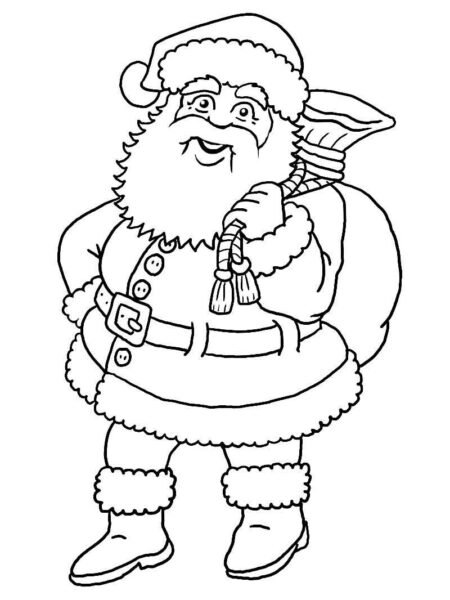 Tranh tô màu ông già Noel đẹp nhất cho bé tập tô (37)