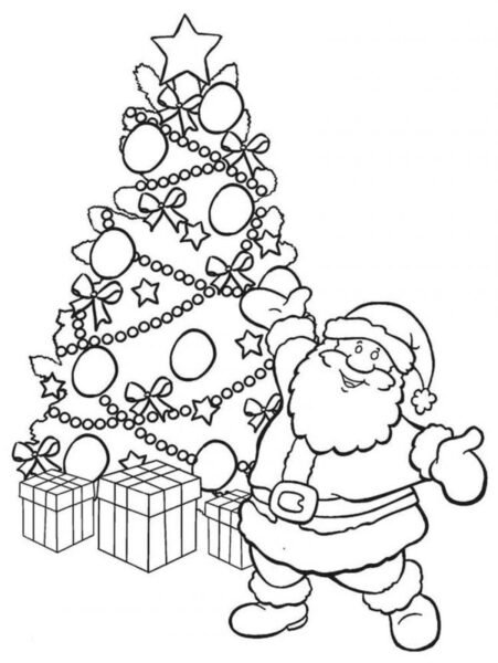 Tranh tô màu ông già Noel đẹp nhất cho bé tập tô (38)