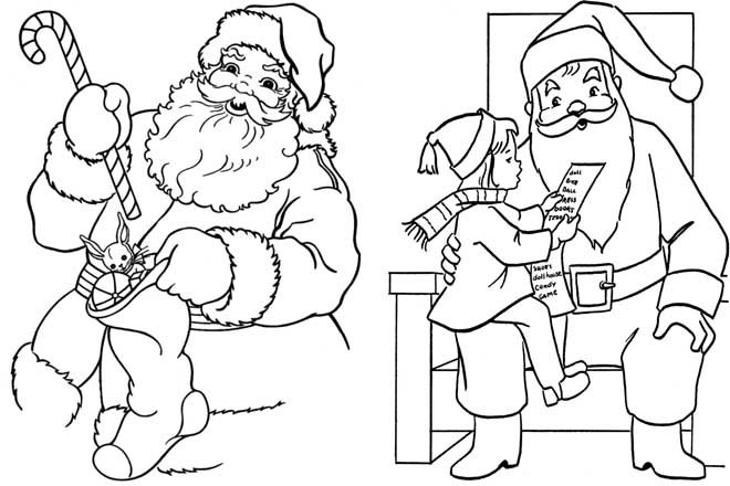 Tranh tô màu ông già Noel đẹp nhất cho bé tập tô (39)