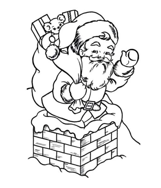 Tranh tô màu ông già Noel đẹp nhất cho bé tập tô (41)