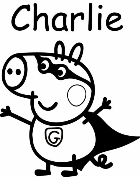 Tranh tô màu Peppa siêu nhân