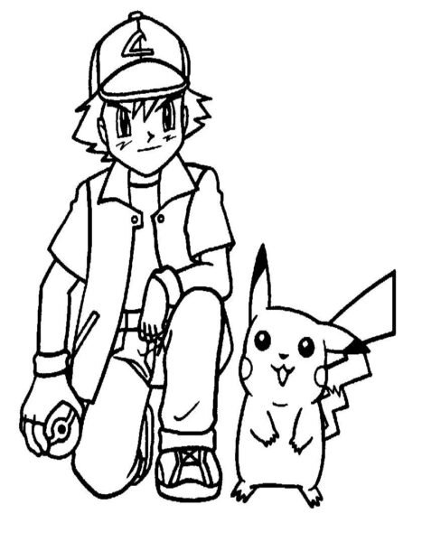Tranh tô màu Pikachu đẹp nhất cho bé tập tô (29)