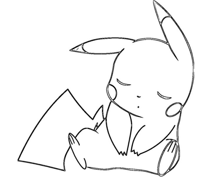 Tranh tô màu Pikachu đẹp nhất cho bé tập tô (30)