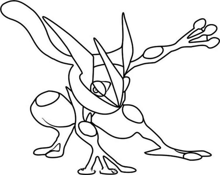 Tranh tô màu Pokemon gekkouga