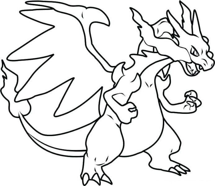 Tranh tô màu Pokemon mega
