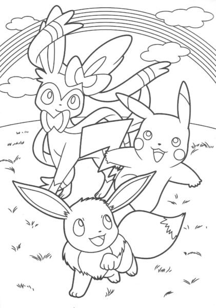 Tranh tô màu Pokemon ngộ nghĩnh cho bé tập tô (14)
