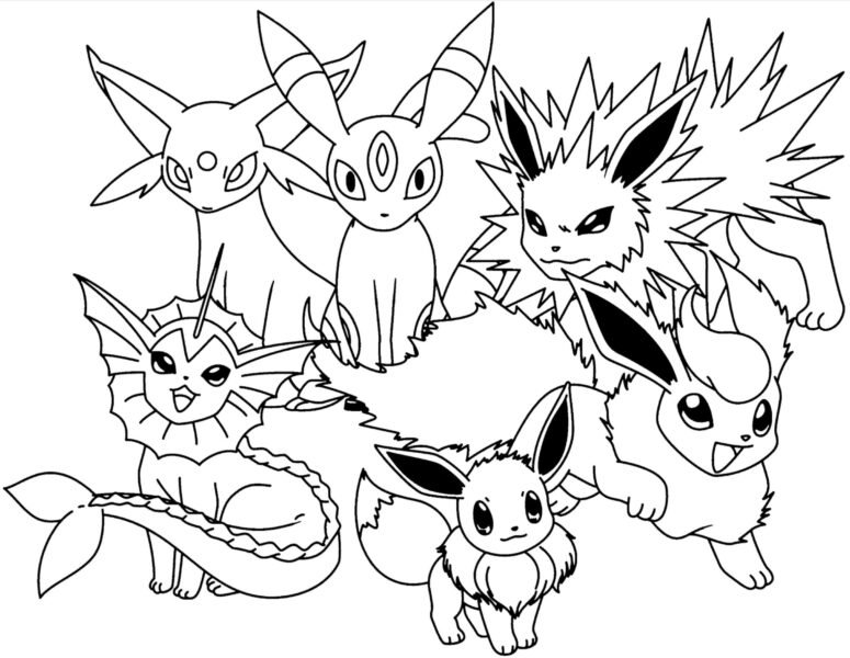 Tranh tô màu Pokemon ngộ nghĩnh cho bé tập tô (16)