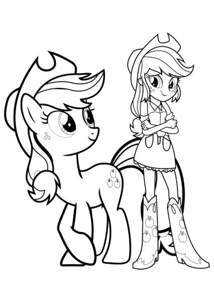 Tranh tô màu Pony người