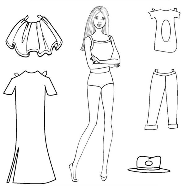Tranh tô màu thiết kế thời trang