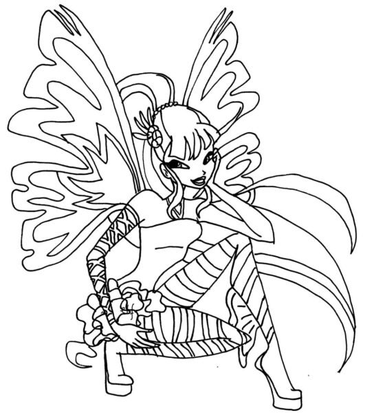 Tranh tô màu Winx Musa