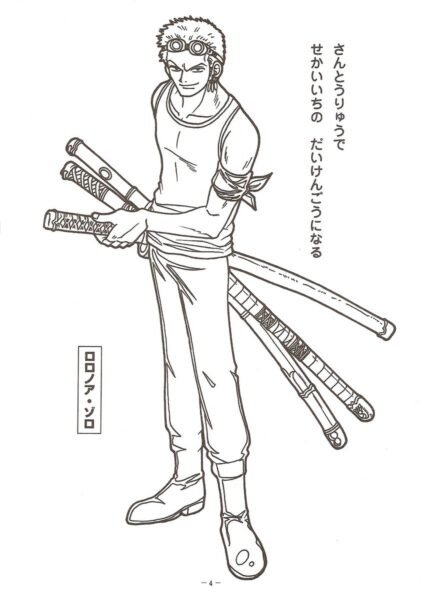 Tranh tô màu Zoro