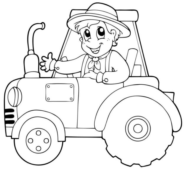 Tranh vẽ chưa tô màu bác nông dân cho bé tập tô (5)