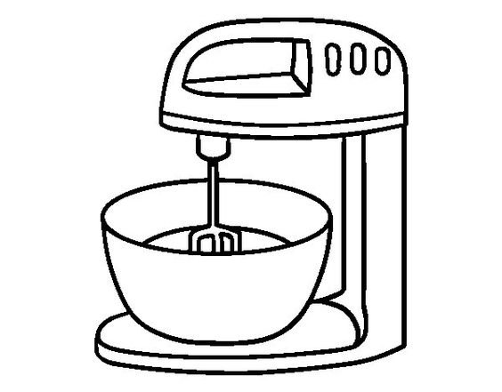Tranh vẽ chưa tô màu đồ dùng gia đình (3)