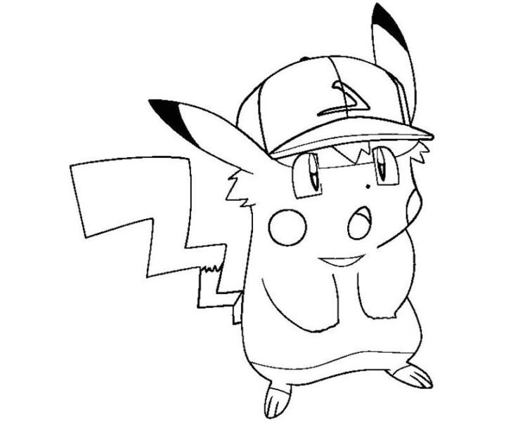 Tranh vẽ chưa tô màu Pokemon cho bé tập tô (2)