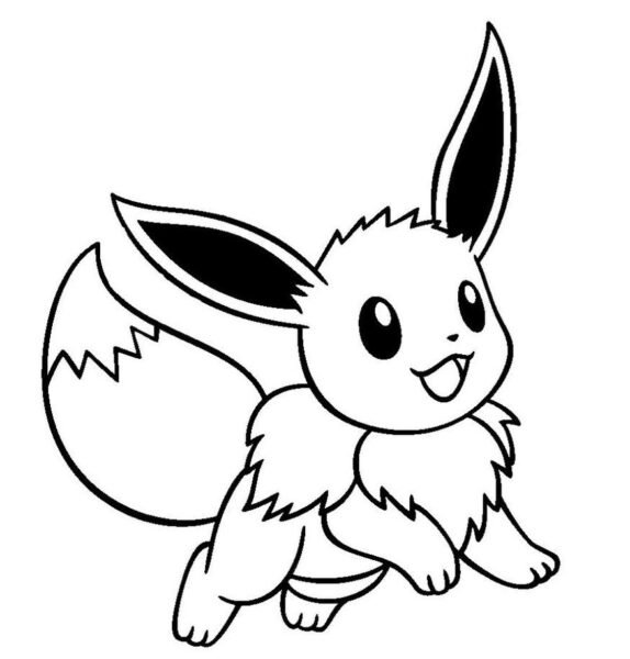 Tranh vẽ chưa tô màu Pokemon cho bé tập tô (4)