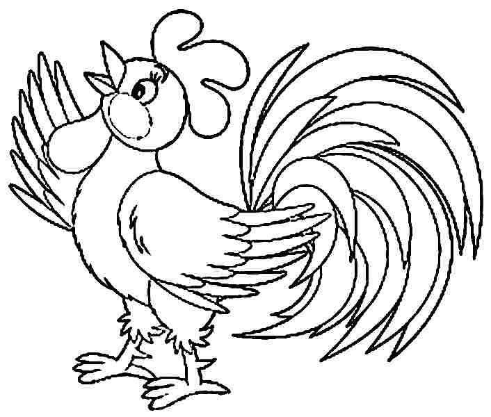 5 best images of free printable rooster coloring pages printable