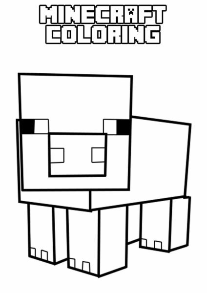 Tranh vẽ đen trắng minecraft cho bé tô màu (3)