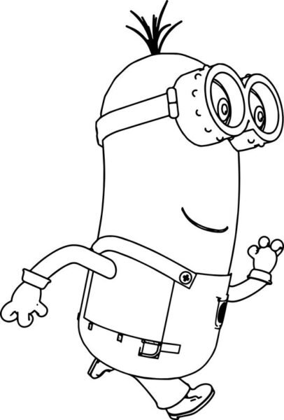 Tranh vẽ đen trắng Minion đáng yêu cho bé tập tô (5)