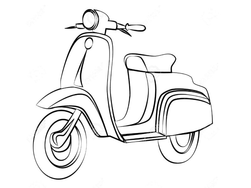Tranh vẽ đen trắng phương tiện giao thông cho bé tô màu (6)