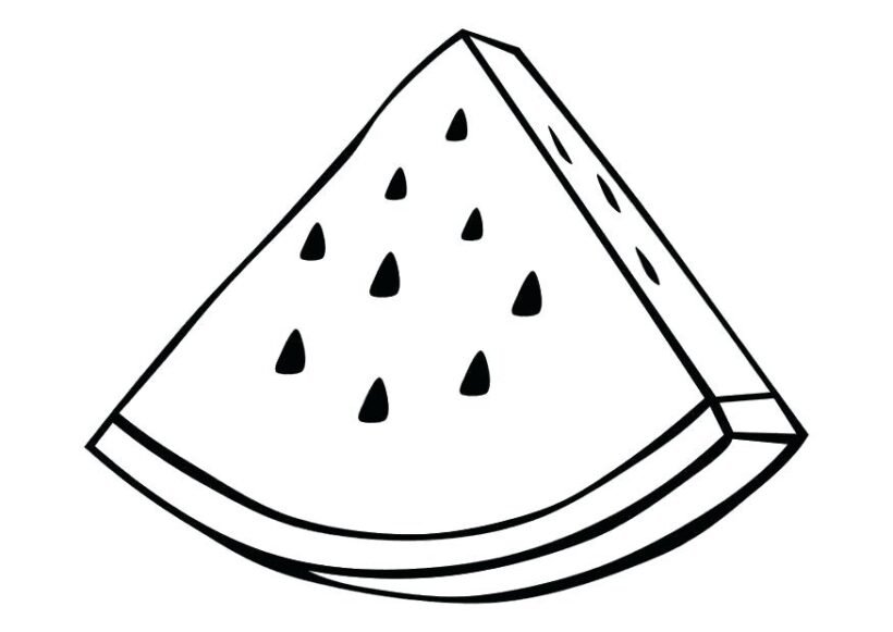 Vẽ miếng dưa hấu