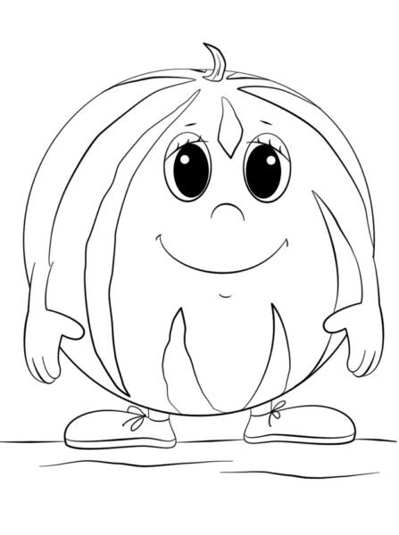 Vẽ quả dưa hấu cute