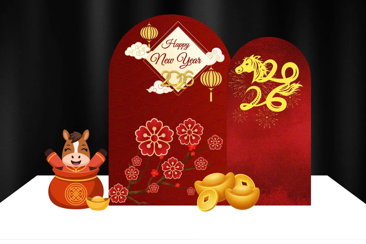 Backdrop Tết check-in – chụp hình