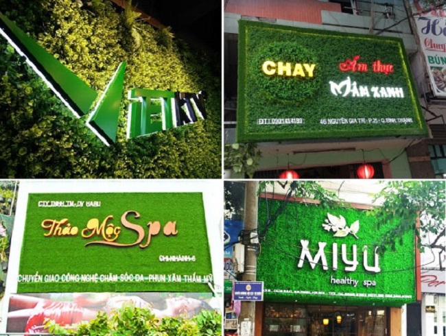 Bảng Hiệu Cỏ Nhân Tạo Đẹp, Mới Lạ Ấn Tượng Nhất